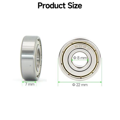 20 Pack 608 ZZ Miniature Ball Bearings - 8mm x 22mm x 7mm, Double Metal Shielded, High-Speed, Low-Noise - for Skateboards, Longboards, Rollerblades, Roller Skates, and DIY Projects (608ZZ) in Saudi Arabia