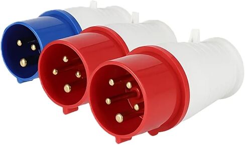 5/10 PCS Industrial Plug 3P/4P/5P Electrical Connector 16A/32A/63A/125A IP44/IP67 Wall Mounted Socket Panle(32A Wall Mounted,5 PCS-5P) in Kuwait