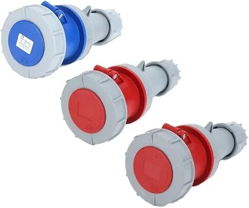 63A 125A IP67 220V 380V مقبس ومقبس أنثى ذكر صناعي 3P/4P/5P موصل كهربائي مثبت على الحائط (مثبت على اللوحة، 63A-5P) in Kuwait