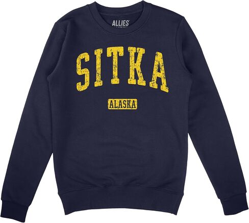 Sitka Alaska Sweatshirt | Vintage Alaska Retro Coastal Adventure Fleece | Men & Unisex | Travel Souvenir Gift in Kuwait