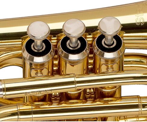 Stagg WS-TR245S Bb Pocket Trumpet l Brass Body l ML Bore l 7C Silver Plated Mouthpiece l Soft Case with Straps in Kuwait