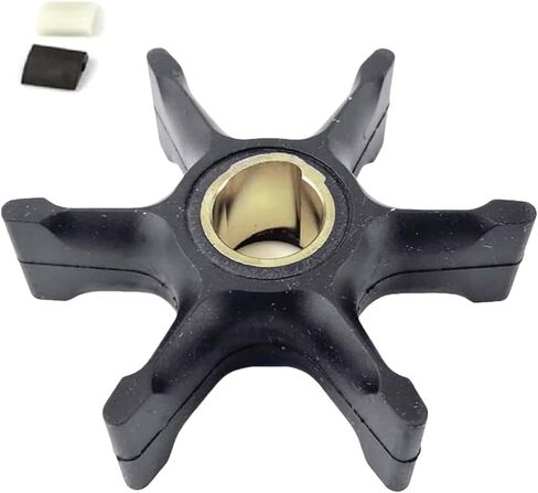 777214 396809 Water Pump Impeller with Wedge Style Key Compatible for OMC Johnson Evinrude Outboard 35 40 45 48 50 55 HP Replace Sierra 18-3368 0396809 0777214 in Kuwait