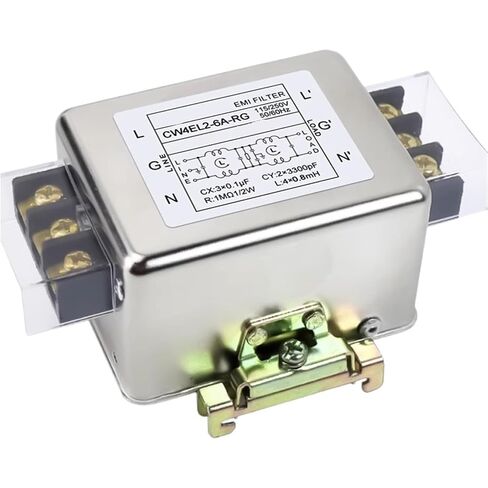 مرشح طاقة التيار المتردد على مرحلتين CW4L2-20A-SR 3A6A10A20A30A وحدة تصفية الطاقة للسكك الحديدية الطرفية تنقية الدائرة EMI int(نوع المحطة 6A) in Kuwait