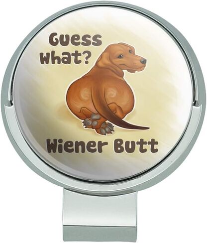 الرسومات والمزيد تخمين ما وينر الكلب بعقب Dachshund مضحك قبعة الغولف كليب مع علامة الكرة المغناطيسية in Kuwait
