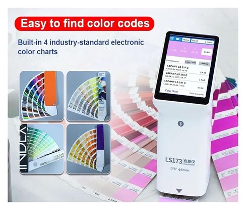 مقياس الألوان المحمول مع شاشة LCD الرقمية محلل الألوان لقياس الدهانات البلاستيكية D/8 LS173 التصحيح التلقائي in Kuwait