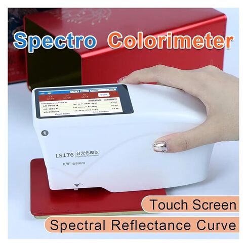 LS176 Handheld Spectrophotometers Colorimeter D/8° Whiteness and Yellowness Spectral Reflectance Curves Tester 8MM Automatic Correction in Kuwait