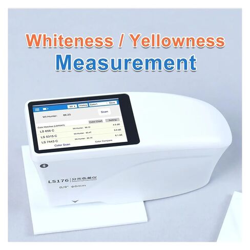 LS176 Handheld Spectrophotometers Colorimeter D/8° Whiteness and Yellowness Spectral Reflectance Curves Tester 8MM Automatic Correction in Kuwait