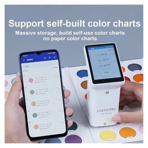 مقياس الألوان المحمول مقياس الألوان LS173 D/8 ° محلل رقمي مع شاشات تعمل باللمس 8 مللي متر لطلاء السيارات البلاستيك التصحيح التلقائي in Kuwait