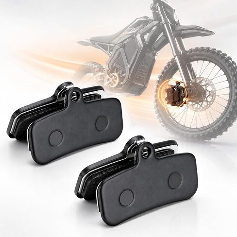 مجموعة وسادات الفرامل الأمامية والخلفية E Ride Pro SS (4 وسادات / زوجان) - وسادات أداء معدنية ملبدة سوداء اللون للدراجة الترابية الكهربائية E Ride Pro SS 1.0 و2.0 - مركب عالي الحرارة in Kuwait