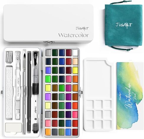 50 Colors Watercolor Paint Set,Art Supplies Portable Paint Art Kit in Saudi Arabia