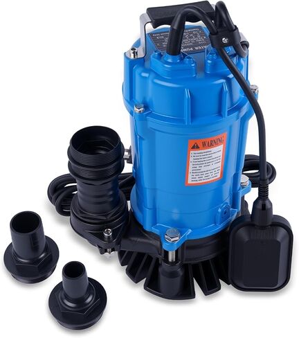 مضخة قمامة غاطسة HSZ2.4S مع مفتاح تعويم تلقائي، تفريغ 2 بوصة 1/2 HP 115V 53GPM، بديلة لمضخة مياه الصرف الصحي Tsurumi in Kuwait