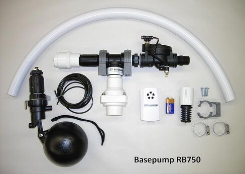 RB750 Water Powered Backup Sump Pump - Reliable Auto Sump Pump Backup System with High Water Alarm for Basement Flood Prevention - No Battery or Electricity Needed in Kuwait