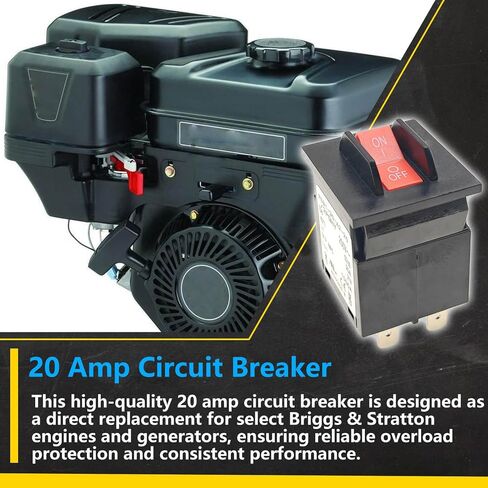 20 Amp Circuit Breaker – Compatible with Briggs & Stratton Engines & Generators – Replaces 202030GS, 191479DGS, 209181GS in Kuwait
