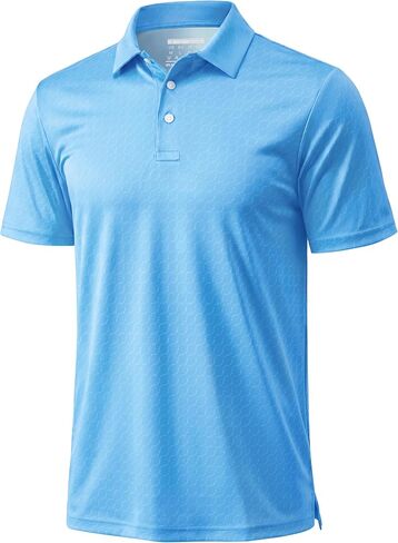 TACVASEN Men's Golf Shirts Short Sleeve Dry Fit Polo Shirt Performance Print Patterns Collared Casual Shirt for Men Athletic in Kuwait