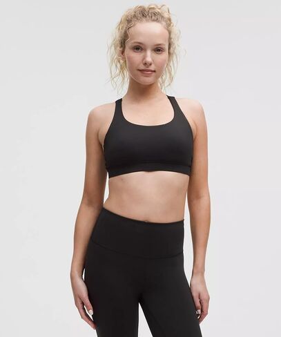 حمالة صدر Lululemon Energy بدعم متوسط، أكواب B-D (أسود، مقاس 10) in Kuwait