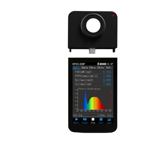 350-800nm Standard Pole Number PPFD Photometer Spectrometer CCT CRI Flicker Test LED lamp HPCS-310P HPCS330P(HPCS310P无屏幕) in Saudi Arabia