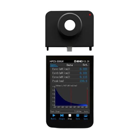 HPCS330UV مقياس الأشعة فوق البنفسجية 230-450nm مقياس الطيف الضوئي يستخدم UVA UVB UVC in Kuwait