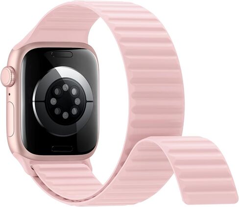 أحزمة رياضية من السيليكون المغناطيسي متوافقة مع سوار ساعة Apple 40 مم 38 مم 41 مم 42 مم 44 مم 45 مم 46 مم 49 مم للنساء والرجال، سوار معصم بحلقة ناعمة لسلسلة iWatch Bands 11 10 9 8 7 6 5 4 3 2 1 SE Ultra in Kuwait