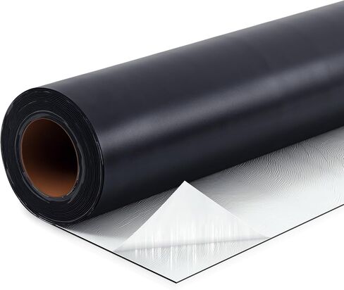 غشاء تسقيف مطاطي EPDM لفة واحدة من Pushglossy مقاس 39 بوصة × 10 أقدام، طبقة سفلية مقاومة للماء ذاتية اللصق من بوتيل، 50 مل من مطاط البوتيل المدعم بطبقة سقف مسطحة من الجليد وصفائح المياه للمركبات الترفيهية والسقيفة والجراج والفناء in Kuwait