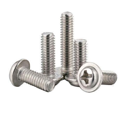 50 Pcs M4-0.7x8mm Drive Pan Washer Head Machine Screw Phillips Head Screws with Pad, 304 Stainless Steel, Machine Screws Assortment Kit in Kuwait