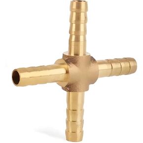 Brass Barb Pipe Fitting 2 3 4 Way Connector 12mm 14mm 16mm Hose Copper Pagoda Water Tube Fittings 1Pcs(Fixable type 2,16 mm) in Kuwait
