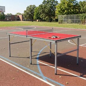 Garvee Foldable Portable Ping Pong Table 6x3 ft, Professional Indoor/Outdoor Table Tennis Game Set with Net, 2 Paddles & 3 Balls for Backyard, Garage, Party, Family Games, No Assembly Required in Kuwait