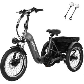 دراجة كهربائية ACTBEST Triker، دراجة كهربائية قابلة للطي بمحرك بدون فرش بقوة 1200 وات، بطارية قابلة للإزالة 748.8 وات في الساعة، تصل إلى 70 ميلًا، دراجة كهربائية ثلاثية العجلات، 20 × 3.0 دراجة ثلاثية العجلات بإطار سميك للبالغين in Kuwait