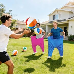 مجموعة ألعاب Granny Pants Yard، سراويل كبيرة الحجم مع كرات نطاطة ومضخات وأعلام، ألعاب رمي عملاقة في الهواء الطلق للبالغين وحفلات عيد ميلاد العائلة وحفلات الفناء الخلفي وتجمعات بناء الفريق in Kuwait