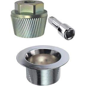 1.5" Bathtub Drain Removal Tool Tub Drain Extractor 05255 Broken Pipe Extractor Tool Stubborn Rusted Drain Remover With Extension Rod Chrome Anti-Rust Finish Bathtub Repair Tools in Kuwait