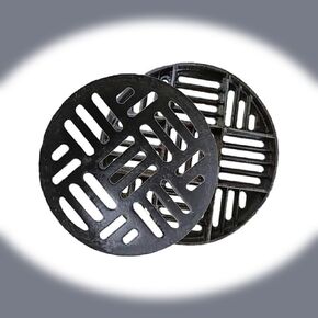استبدال غطاء شبكة الصرف من الحديد الزهر المستدير شديد التحمل لتصريف الخندق في الهواء الطلق - مضاد للحجب، يناسب 7.8 بوصة إلى 24 بوصة (55 × 3 سم إلى 21.7 × 1.2 بوصة) in Kuwait
