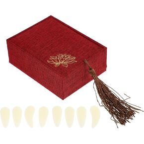 مجموعة اعواد أصابع Abaodam Guzheng للبالغين، شريط حماية الأظافر الأبيض صغير الحجم من الماعز، أدوات تدريب Guzheng الاحترافية وملحقاتها للآلات الوترية in Kuwait