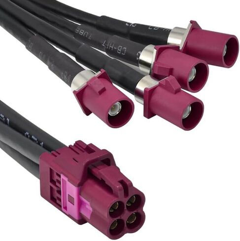 Mini Fakra A Type Jack 4 in 1 to Plug Ports D Code Cable Assembly Customize 50cm in Kuwait
