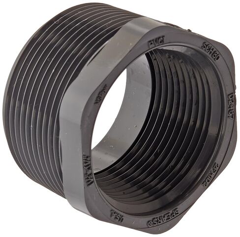 تركيبات أنابيب PVC من سلسلة Spears 439-G، جلبة، جدول 40، رمادي، 1-1/2 بوصة NPT ذكر × 1-1/4 بوصة NPT أنثى in Kuwait