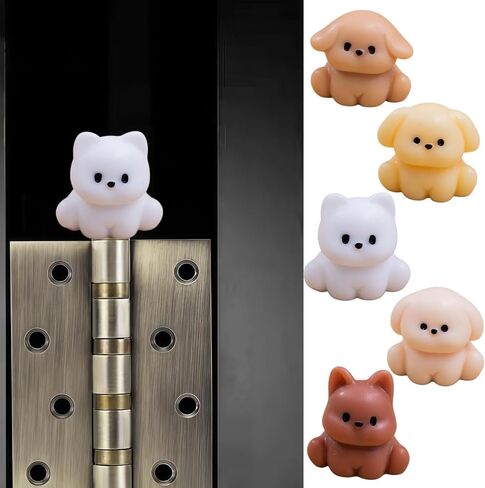 Hinge Heads Decorative Topper Set 5PCS, Home Decoration,Magnetic Hinge Head Toppers Door Hinge, Cute Mini Creative Five Types of Small Dog Resin Ornaments in Kuwait