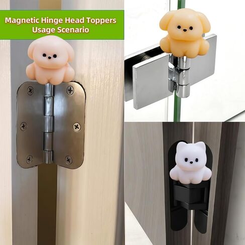 Hinge Heads Decorative Topper Set 5PCS, Home Decoration,Magnetic Hinge Head Toppers Door Hinge, Cute Mini Creative Five Types of Small Dog Resin Ornaments in Kuwait