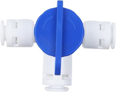 Coshar 2Pcs 3 Way Ball Valve 1/4 inch O.D. Tube Water Line Quick Connector Ball Valve for RO Systems, Purifiers, Filters in Kuwait