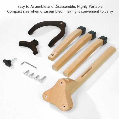 Alto/Tenor Saxophone Stand,Portable Wood Folding Saxophone Stand,Adjustable Hight 15-20cm,with Non-Slip Feet and Padded Holder in Kuwait