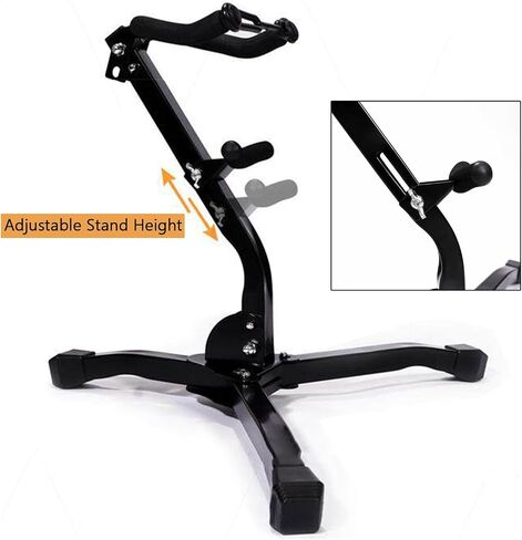 Alto Tenor Saxophone Stand,Foldable Portable Adjustable Saxophone Tripod Stand,with Non-Slip Feet and Padded Holder,for Live Performance Travel in Kuwait