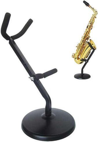 Alto/Tenor Saxophone Stand,Portable Saxophone Stand Holder Rack,with Non-Slip Feet and Padded Holder,for Live Performance Travel in Kuwait