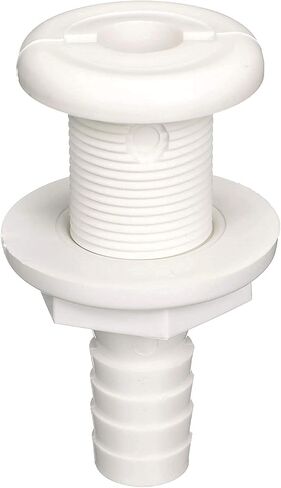 Attwood Marine 5/8" I.D. White Thermoplastic Resin Thru-Hull Connector Fitting in Kuwait