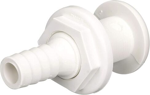 Attwood Marine 5/8" I.D. White Thermoplastic Resin Thru-Hull Connector Fitting in Kuwait