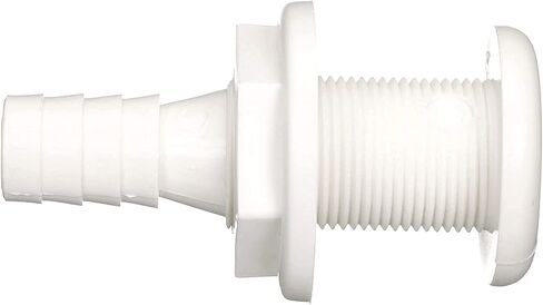 Attwood Marine 5/8" I.D. White Thermoplastic Resin Thru-Hull Connector Fitting in Kuwait
