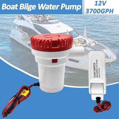 12V 2000GPH Boat Bilge Pump Marine Submersible Water Pump with Automatic Boat Bilge Pump Float Switch Suitable for Water Boats and Ponds Areas In Ships in Kuwait