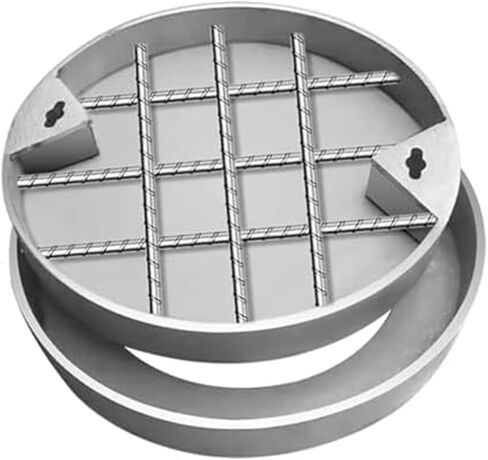 Invisible Drain Cover Stainless Steel Flush Grate with Base Hidden Manhole Cover and Frame for Patios Gardens Garages and Driveways (400 x 400 mm) in Kuwait
