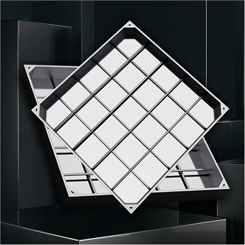Stainless Steel In-Ground Manhole Cover Invisible Grate for Outdoor Terrace Garden Garage Sewage Pit 80 x 80 cm (31.5 x 31.5 in) -Rustproof Heavy Duty Design in Kuwait