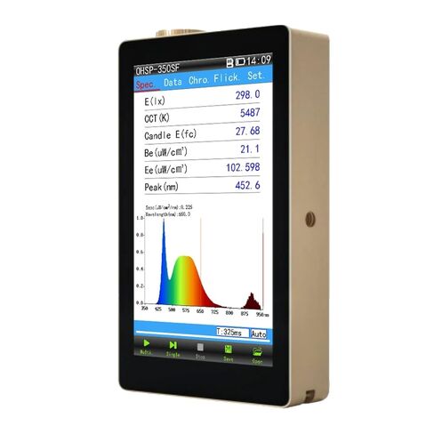 HPCS320D Handheld LED Spectrometer illuminance Meter 380-780nm 3.5 inch LCD CCT Lux-Ra Testing in Saudi Arabia