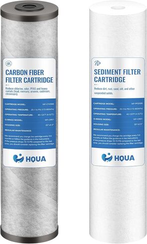 3-stage Replacement Filter Cartridges Set, PP, GAC KDF, Carbon Block, Fit for WF3 Series Whole House Water Filter (PP,GAC+KDF, Carbon Block) in Saudi Arabia
