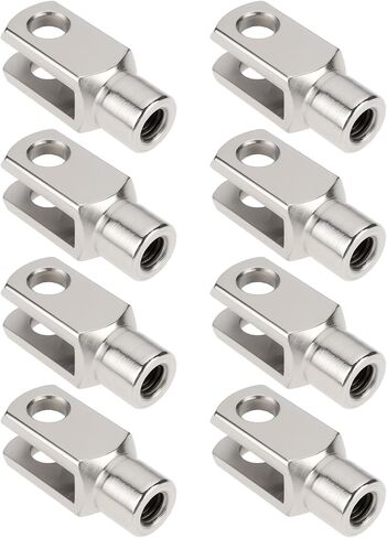 4pcs M10x1.5 Right Hand Thread Clevis Fork End Long Joint Zinc Plated Steel Joint for Agricultural Construction Hydraulic Systems in Saudi Arabia