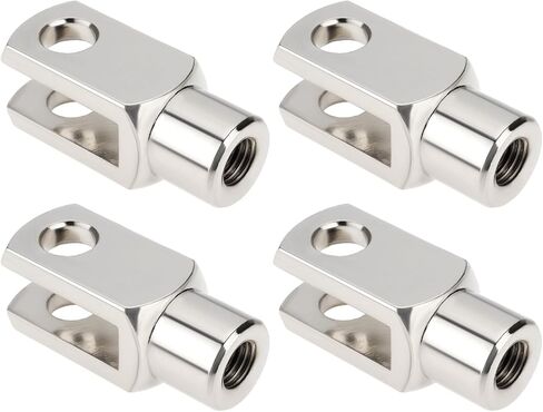 4 قطعة M10x1.5 اليد اليمنى موضوع Clevis شوكة نهاية طويلة مشتركة الزنك مطلي الصلب مشترك للأنظمة الهيدروليكية البناء الزراعي in Kuwait