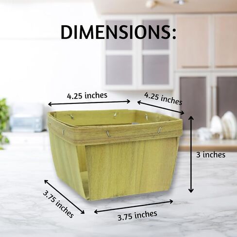 Pint Berry Baskets – Small Wooden Fruit and Vegetable Baskets – Perfect for Farmer’s Markets, Harvesting, Gifting, and Décor (12) in Saudi Arabia